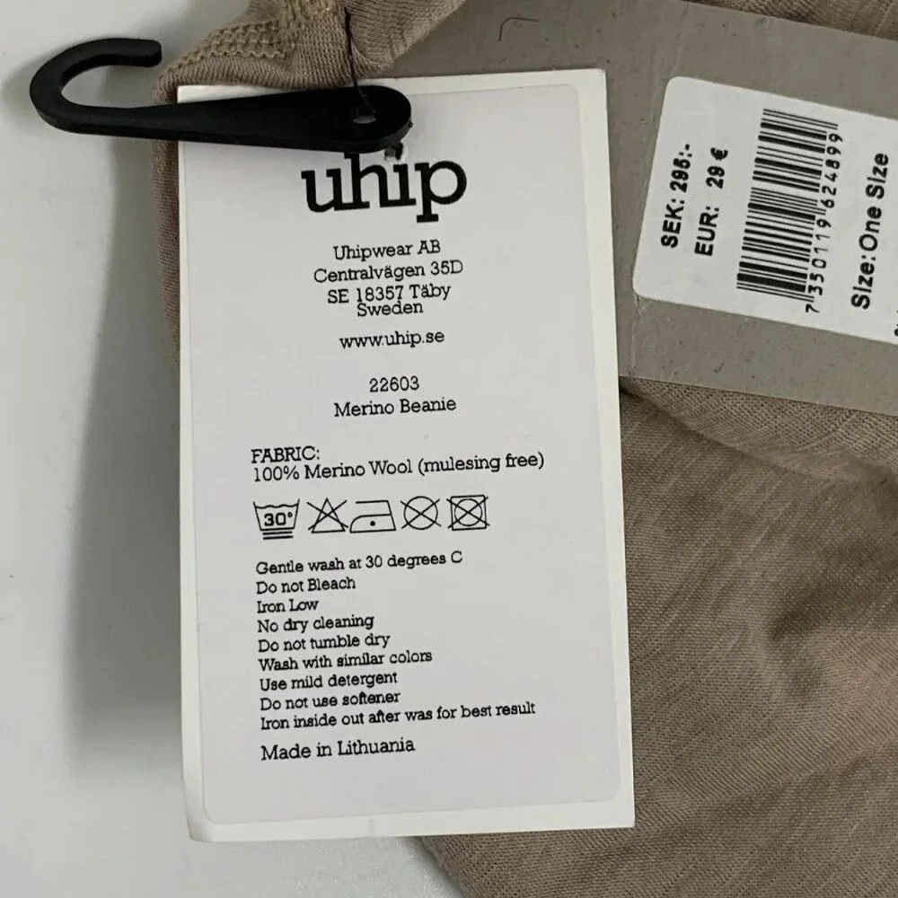 Uhip‎ Adults 100% Merino Wool Tight Knit Reversible Flip Beanie One Size NWT - Picture 10 of 11